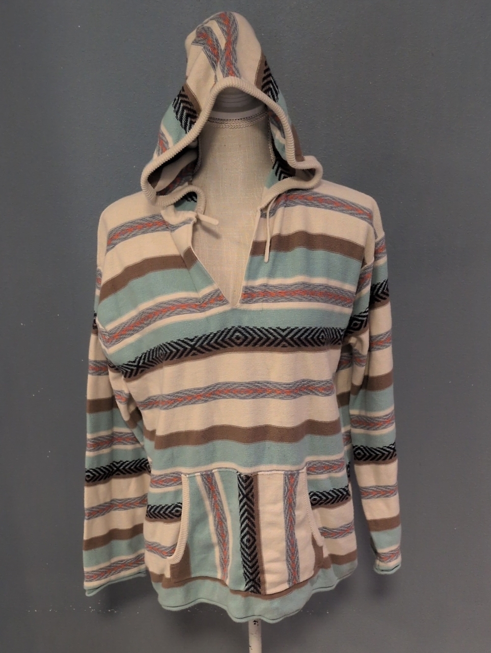 Pendleton Southwest Aztec Print 100% Cotton Oversized Hoodie Sweatshirt Western